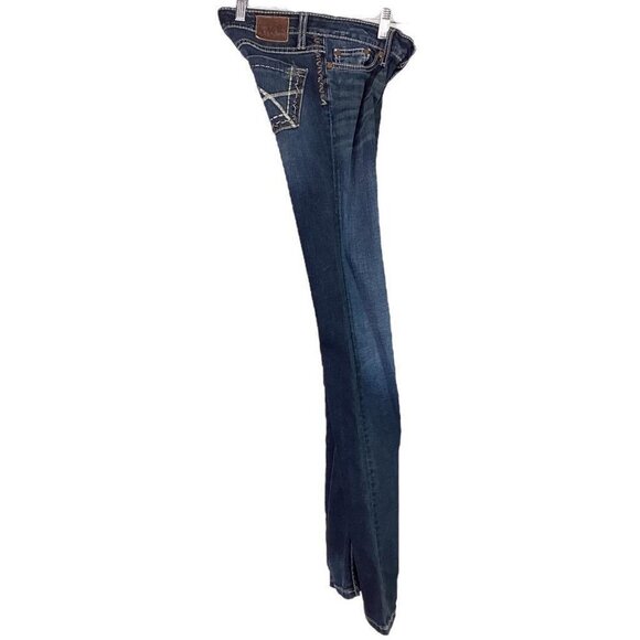 BKE Buckle Stella Boot Women 24 Whiskered Bootcut Jeans Blue Cotton Spandex Dark - Picture 4 of 8